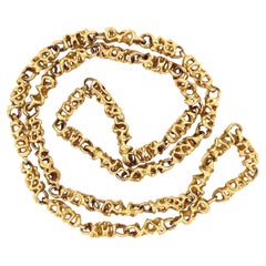 Iconic Designer Ed Wiener schweren 18 Karat Gold abstrakte Link Kette Halskette