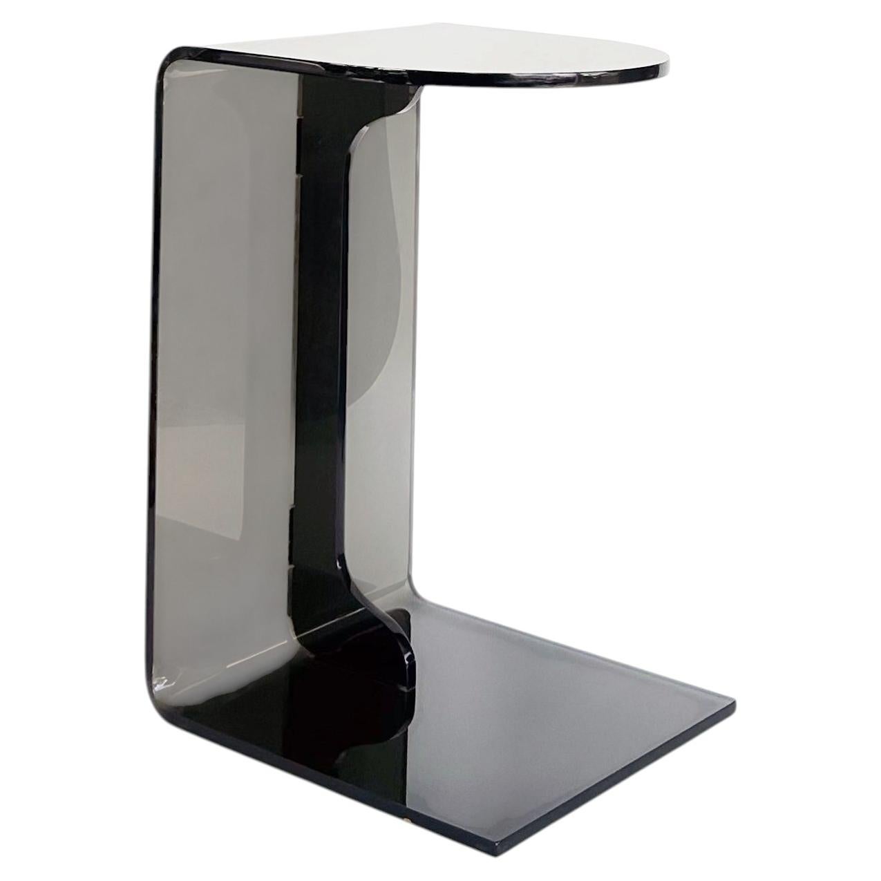 Iconic Design's Custom Smoked Acrylic Side Drinks Table, Many Available