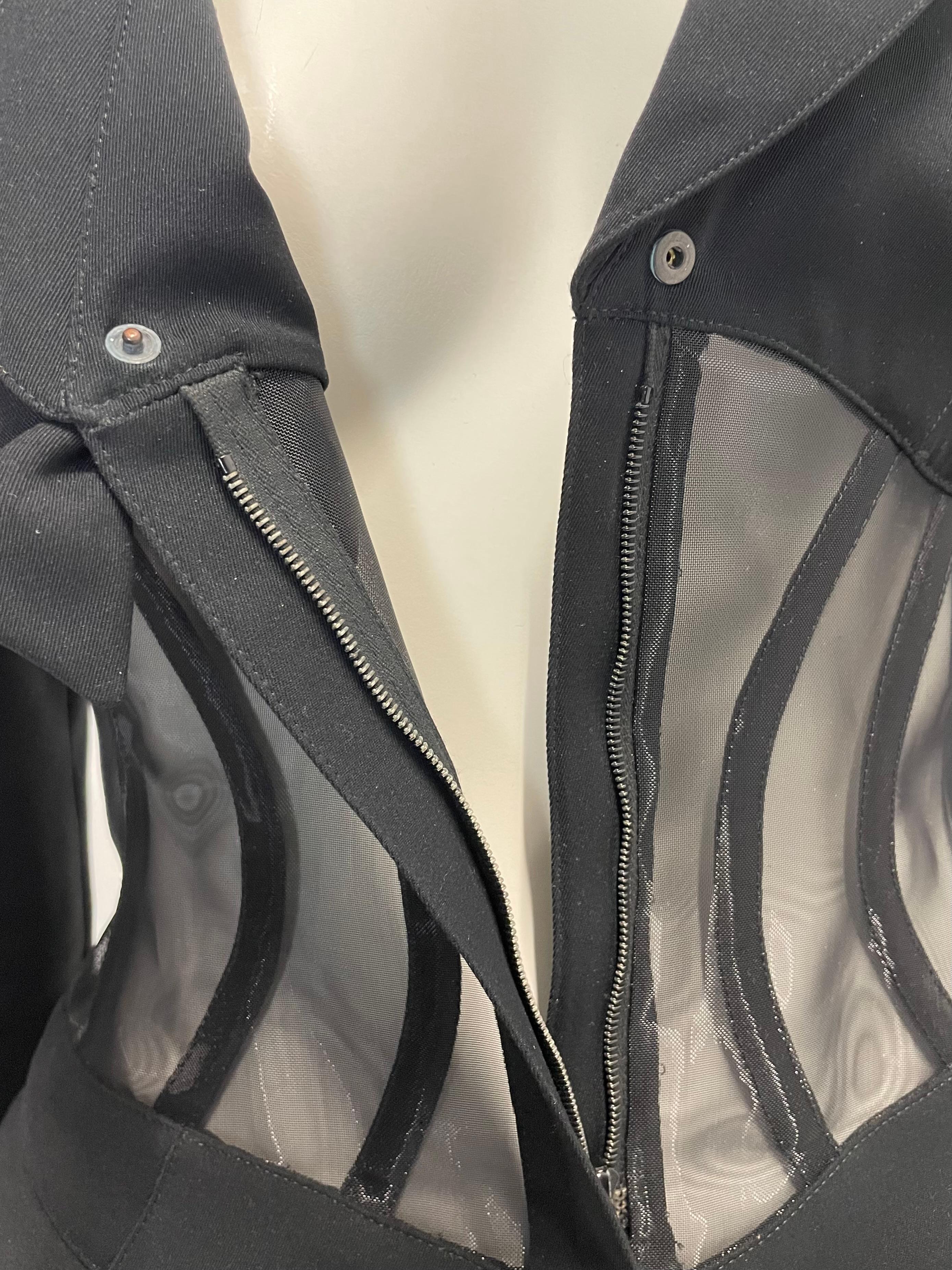 Iconic Documented Thierry Mugler Runway Sheer Boned Corset Skirt Suit, SS1995 For Sale 13