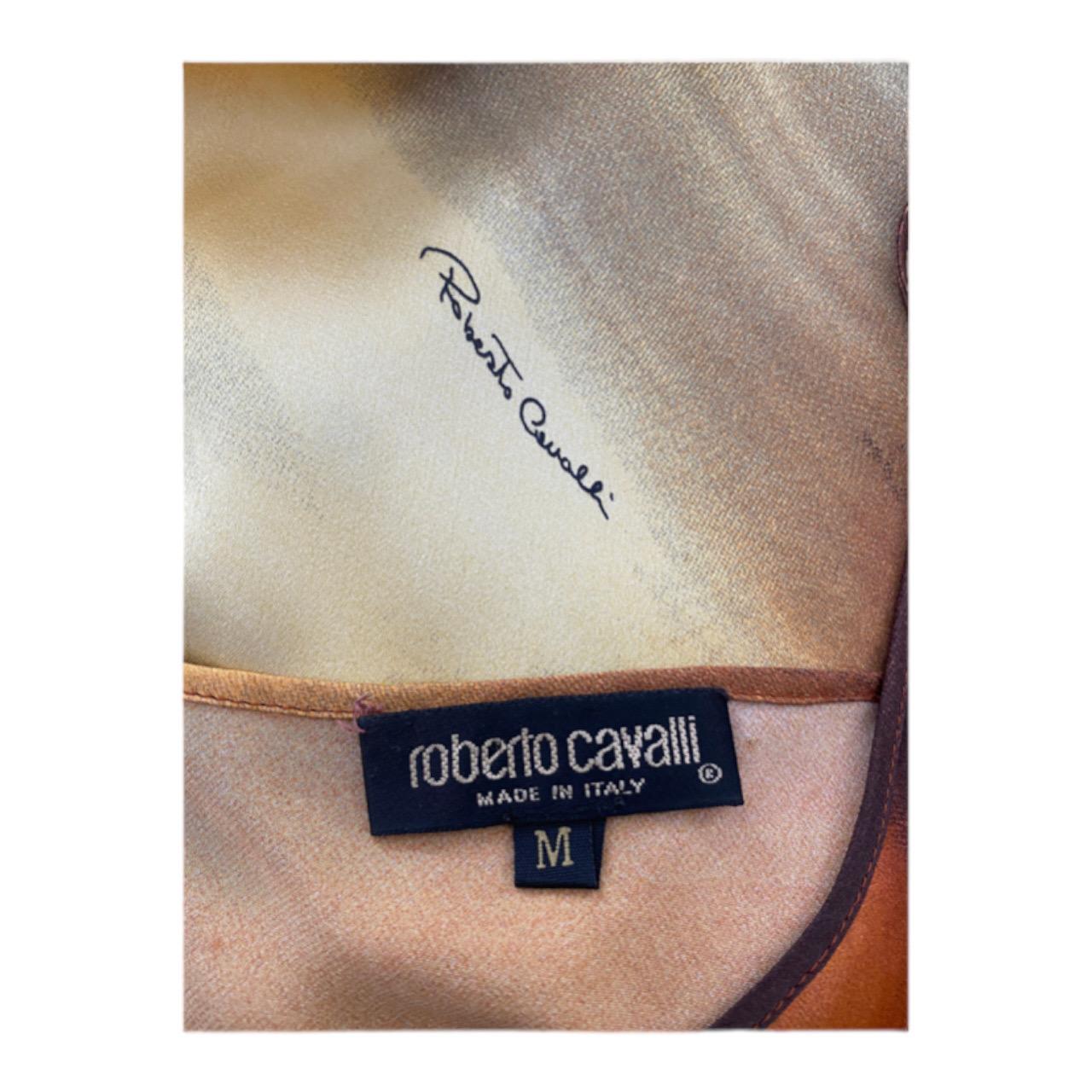 Iconic Documented Vintage F/W 2000 Roberto Cavalli Tiger Silk Maxi Slip Dress 5