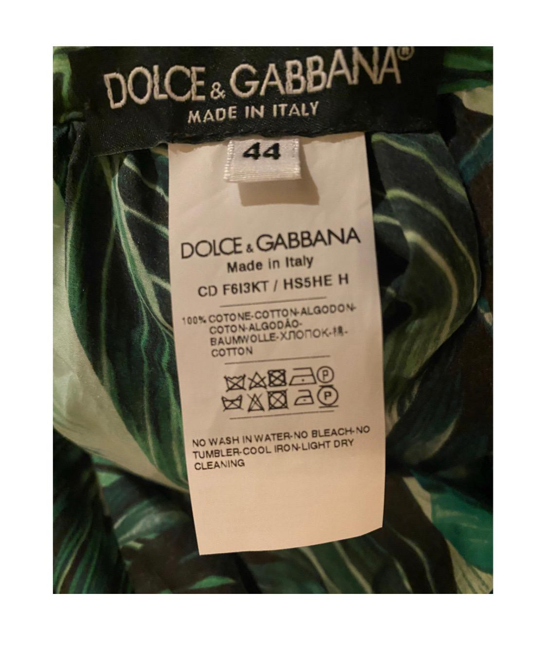Iconic Dolce & Gabbana’s green Sicilian jungle dress In New Condition For Sale In WELWYN, GB