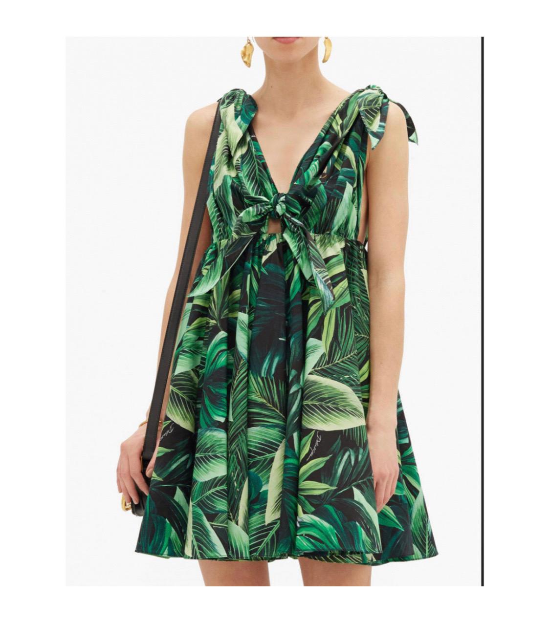 Iconic Dolce & Gabbana’s green Sicilian jungle dress For Sale 1