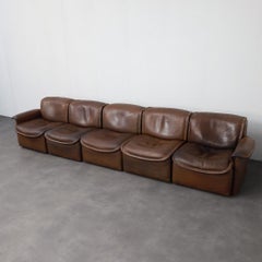 Iconic DS-12 Modular Leather Sofa by De Sede, Switzerland, 1970s