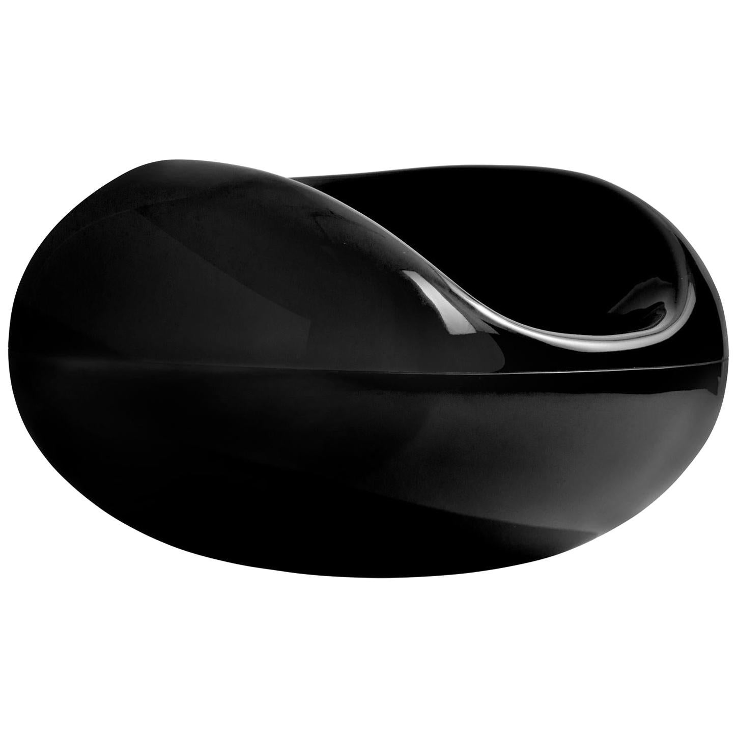 Chaise Pastil noire emblématique d'Eero Aarnio