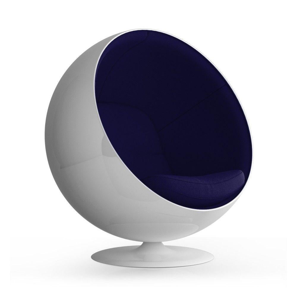 Iconic Eero Aarnio Black Swivel Ball Lounge Chair For Sale 2