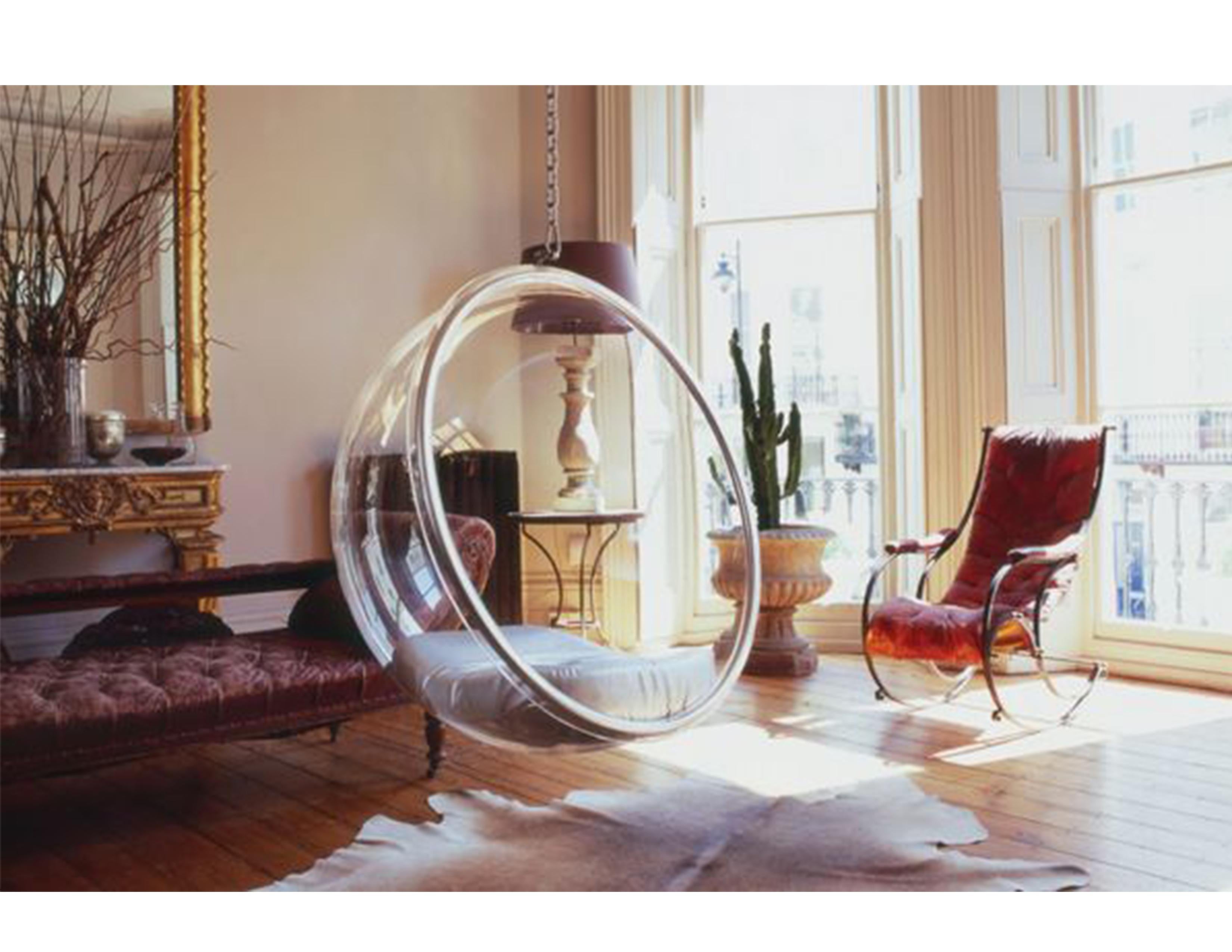 Ikonischer Eero Aarnio Bubble Chair aus natürlichem Leder im Angebot 5