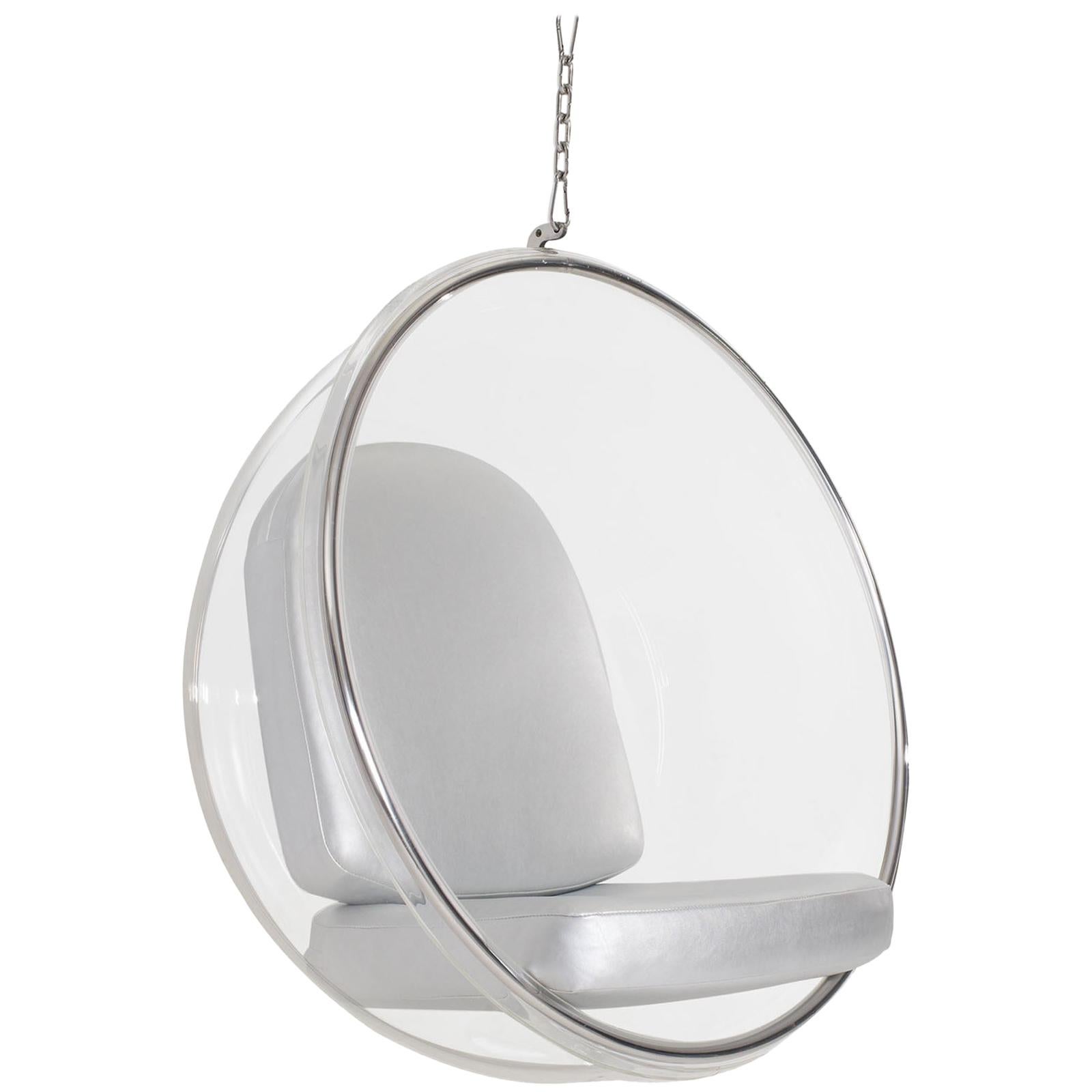 Iconic Eero Aarnio Silver Bubble Chair