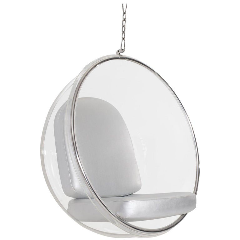 Iconic Eero Aarnio Silver Bubble Chair For Sale at 1stDibs