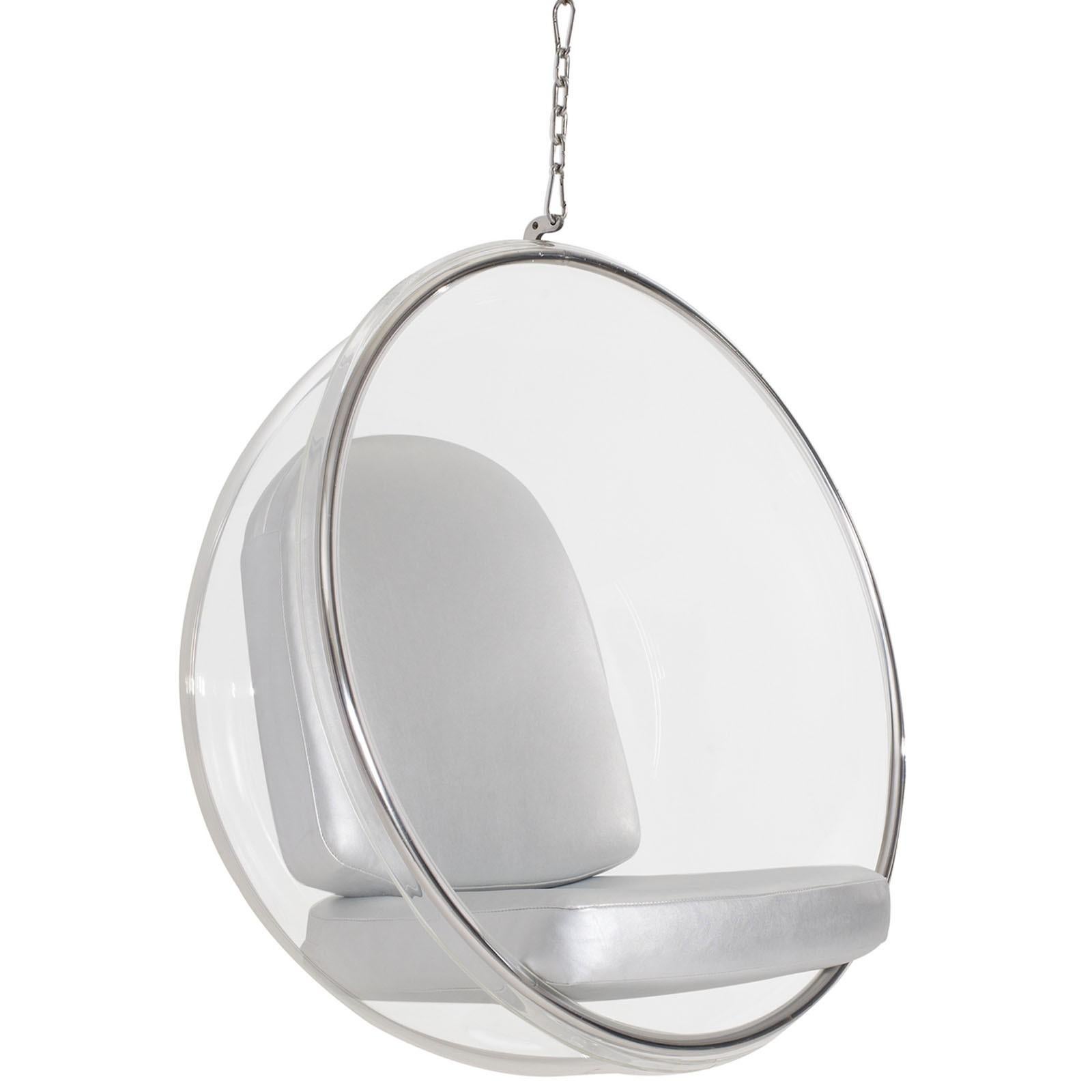 Ikonischer Eero Aarnio Bubble Chair aus weißem Leder im Zustand „Neu“ im Angebot in New York, NY