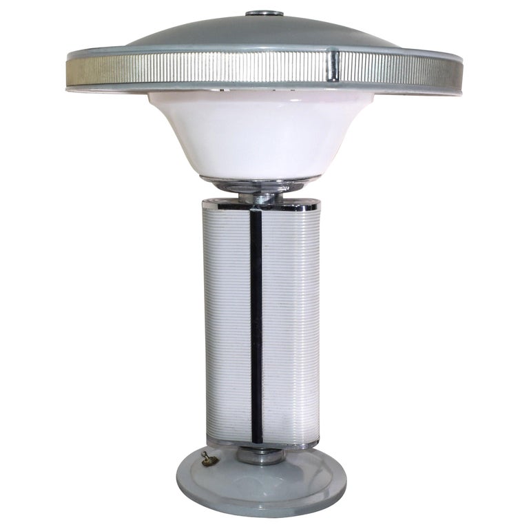 Iconic Eileen Gray Table Lamp by Jumo, circa 1950 For Sale