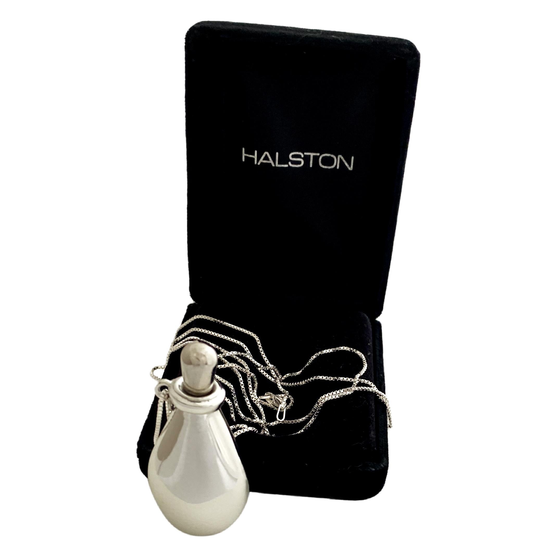 elsa peretti halston silver pendant perfume bottle necklace selectioncoste master