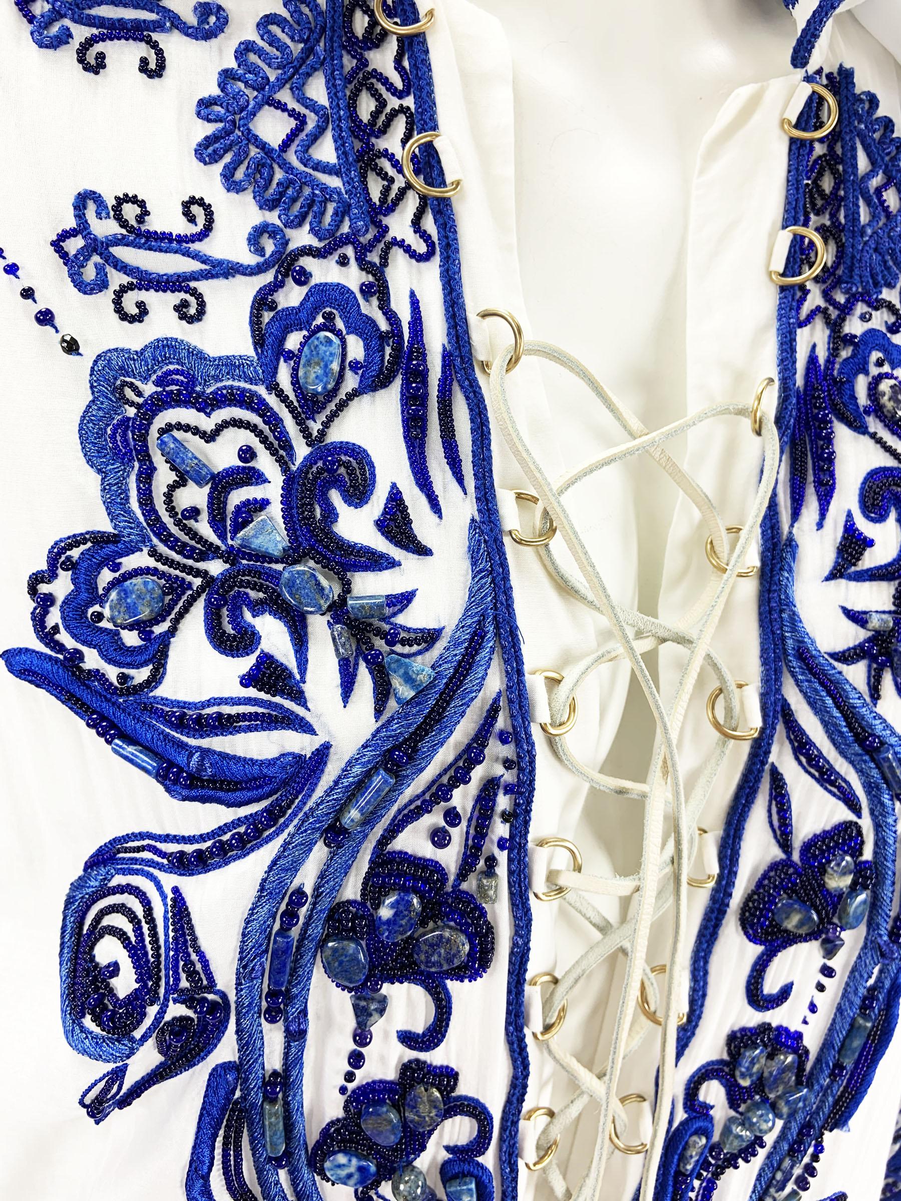 Iconic Emilio Pucci White Embroidered and Beaded Mini Lace Iconic Emilio Pucci White Embroidered and Beaded Mini Lace