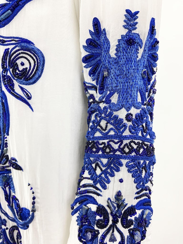 Iconic Emilio Pucci White Embroidered and Beaded Mini Lace Up 