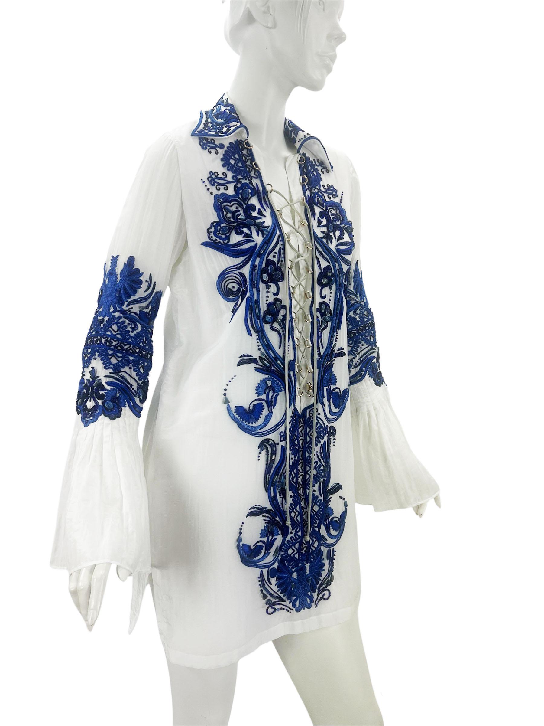 Iconic Emilio Pucci White Embroidered and Beaded Mini Lace Iconic Emilio Pucci White Embroidered and Beaded Mini Lace