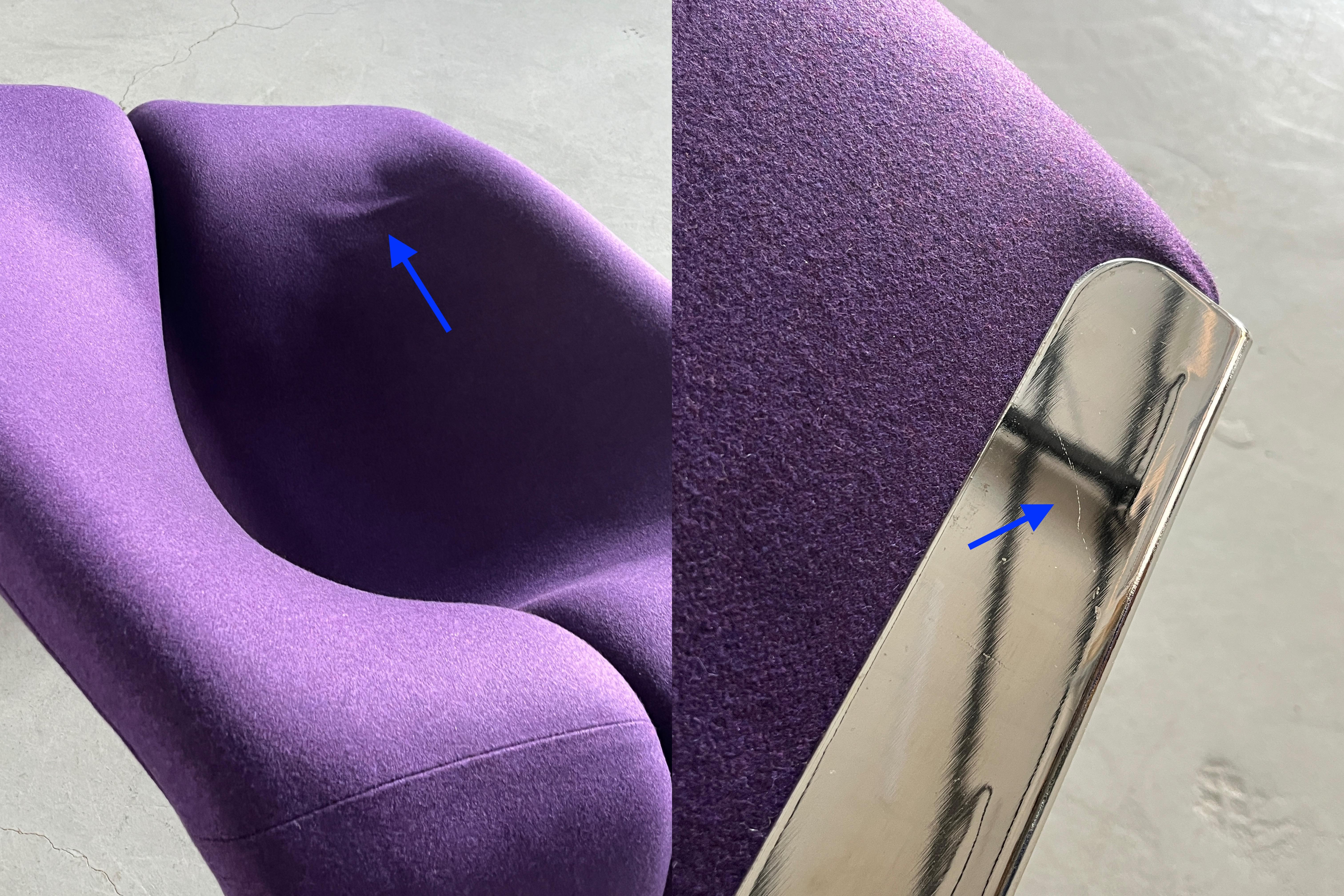 Iconic F598 ‘Groovy’ Chair by Pierre Paulin for Artifort, Purple Upholstery, 80s For Sale 4