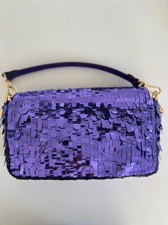 Iconic Fendi 1997 re-edition purple sequin baguette