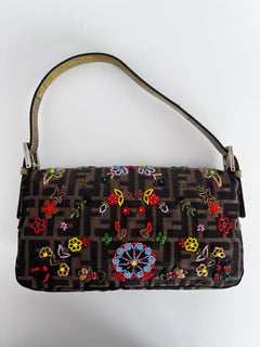 Iconic Fendi beaded zucca baguette