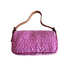 Iconic Fendi pink sequin baguette