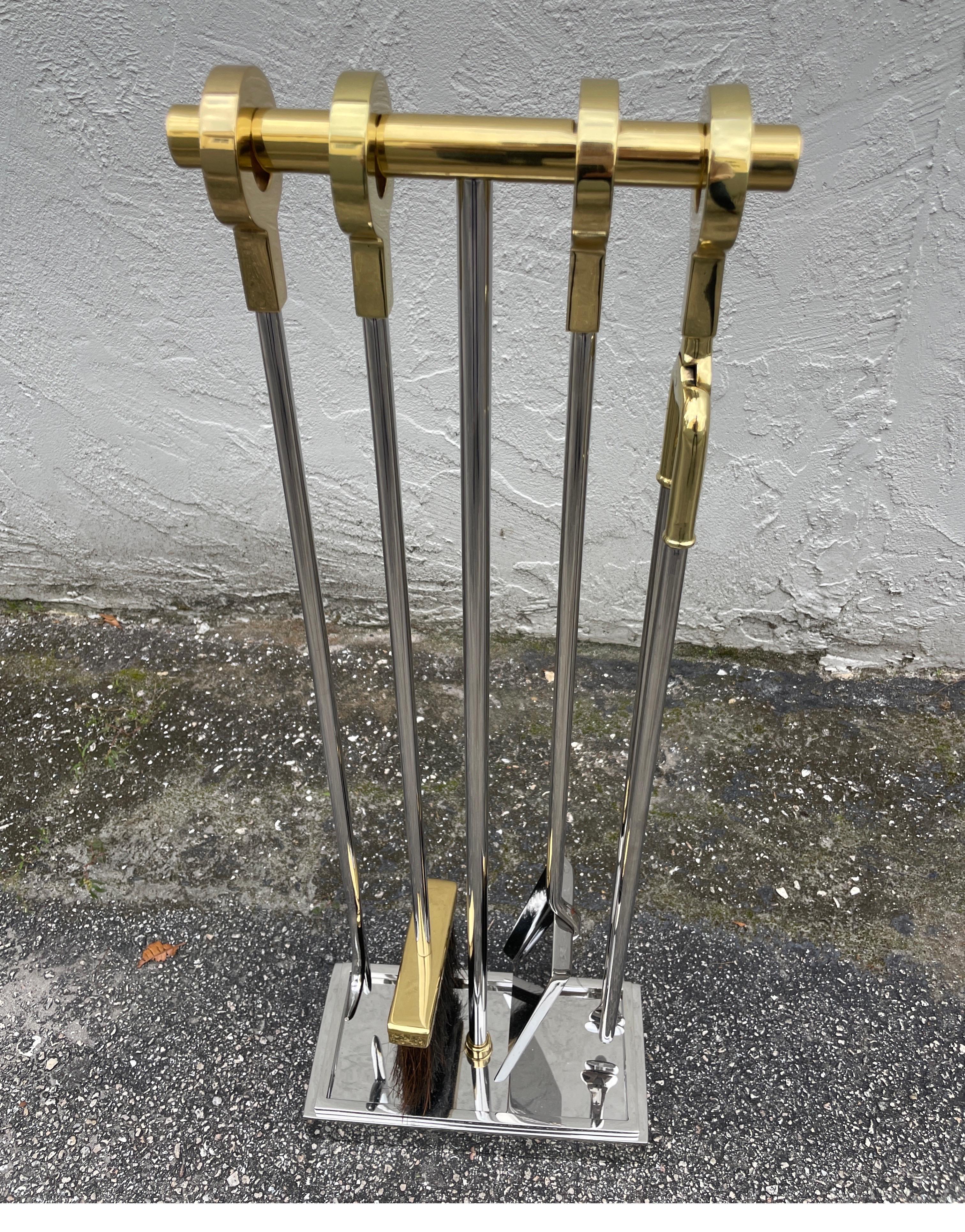 20th Century Iconic Fireplace Tool Set by Danny Alessandro For Sale