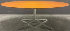 iconic florence knoll oval walnut table