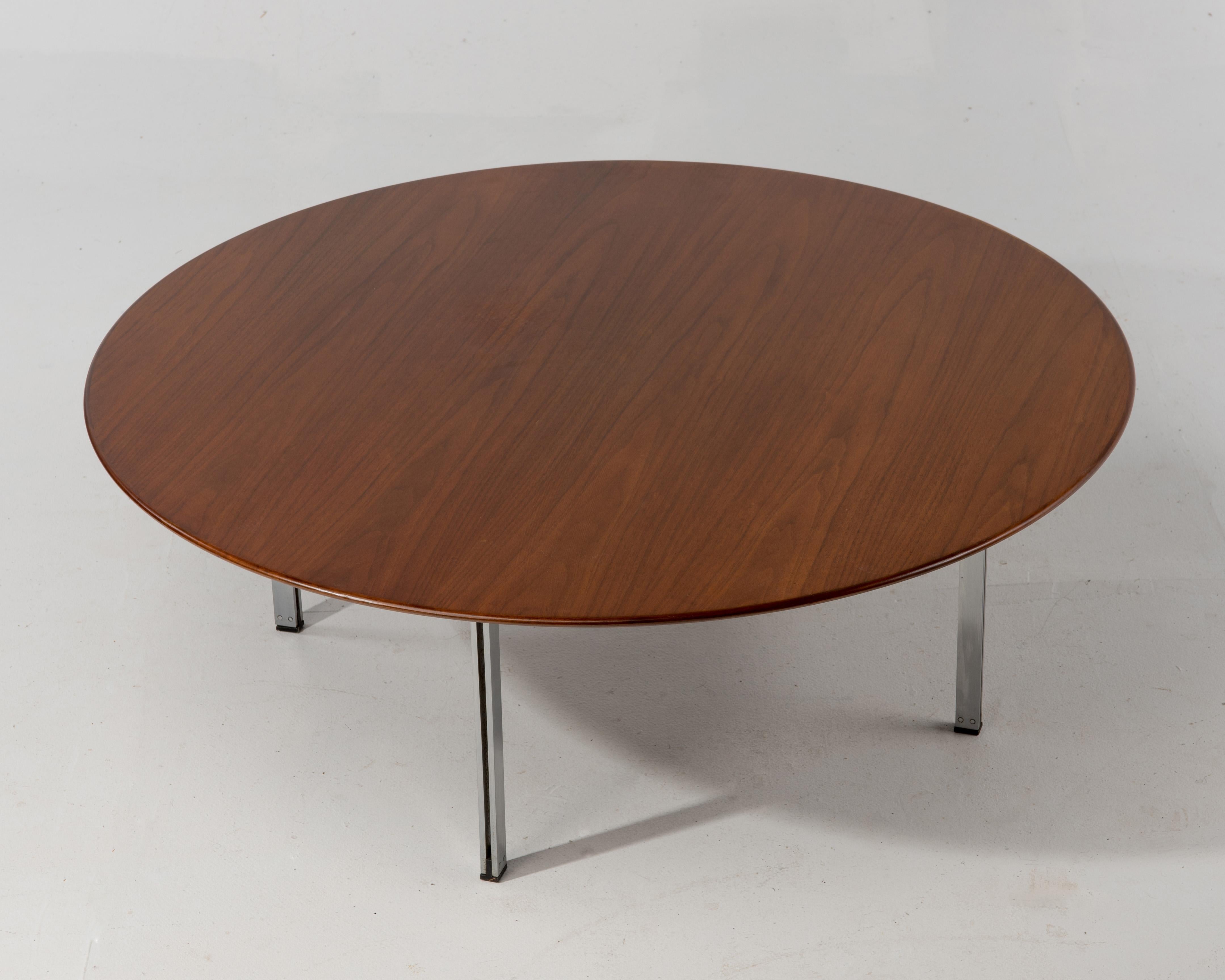 Iconic Florence Knoll Walnut Parallel Bar Coffee Table MidCentury Modern, 1950s at 1stDibs