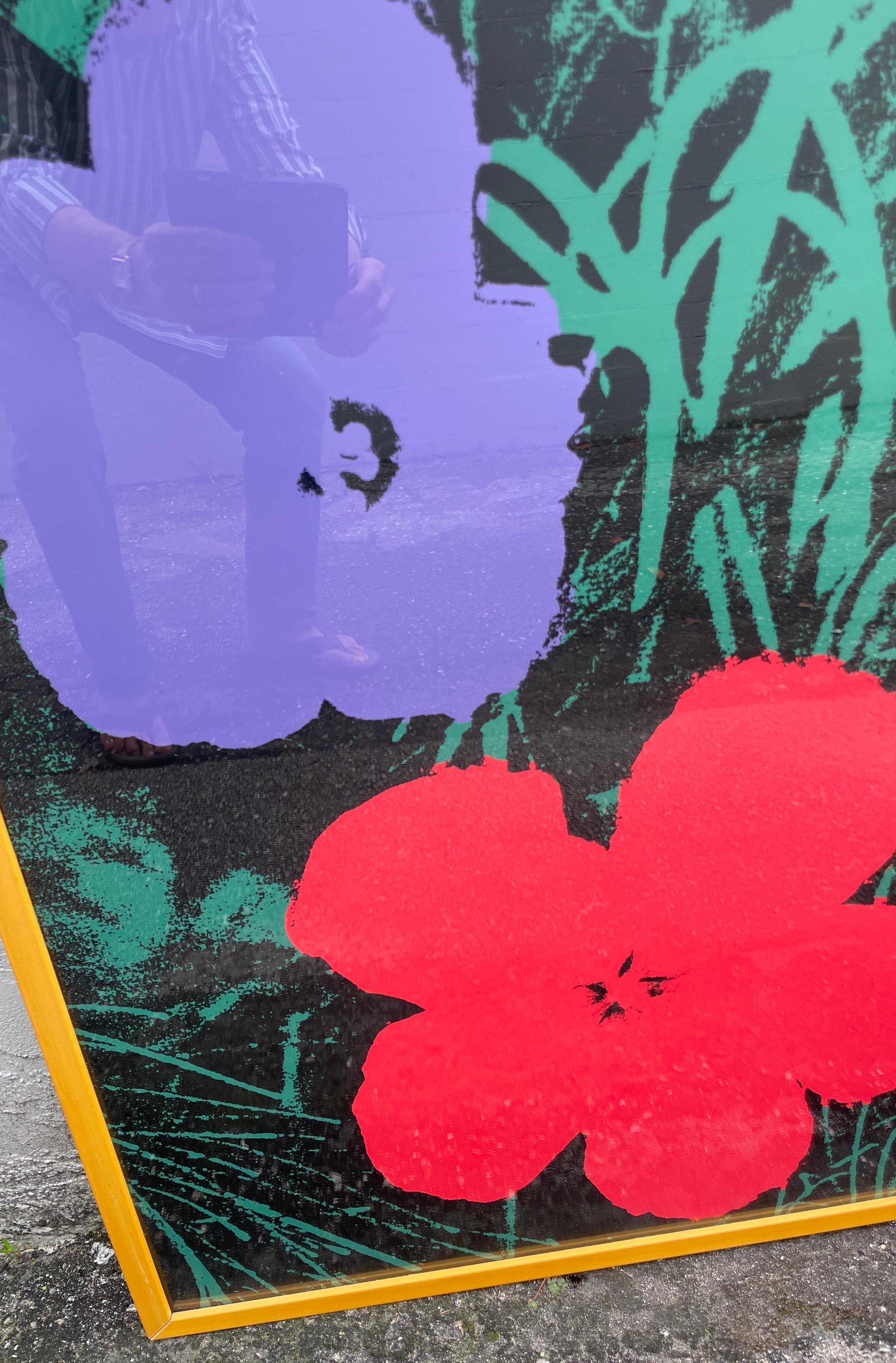Iconic Flowers by Andy Warhol In Good Condition For Sale In West Palm Beach, FL
