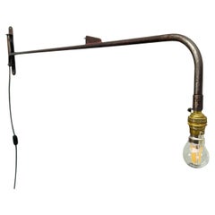 Vintage Iconic French Industrial Wall Lamp By Jean Prouve 