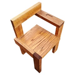 Iconic Geometric Steltman Chair designed by Gerrit Rietveld in 1963