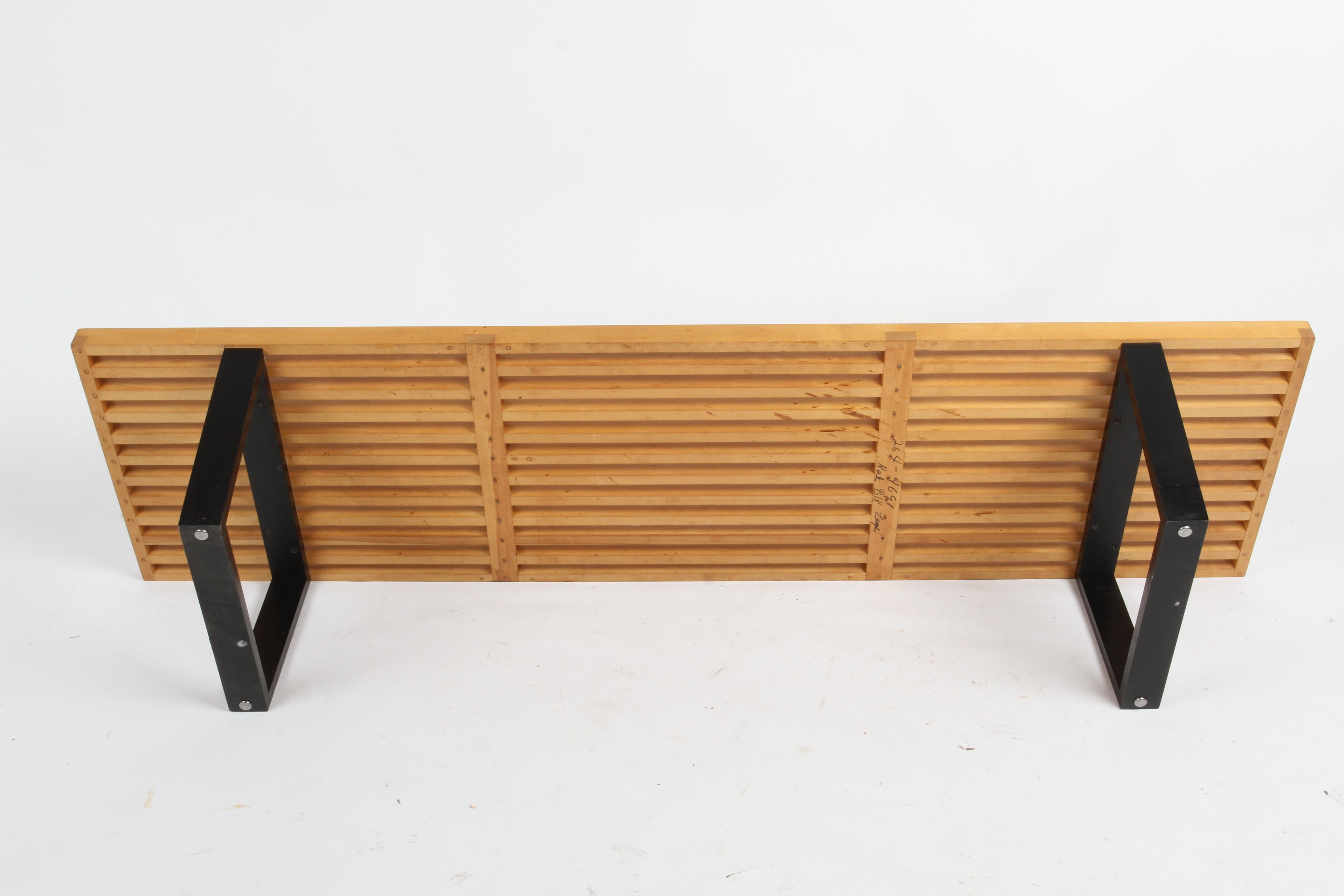 Iconic George Nelson #4691 Vintage Slat Bench for Herman Miller Uncommon 68