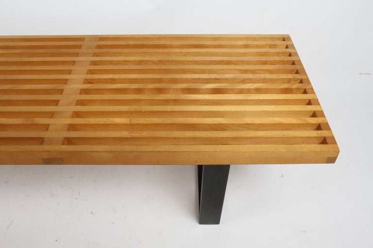 Mid-20th Century Iconic George Nelson #4691 Vintage Slat Bench for Herman Miller Uncommon 68