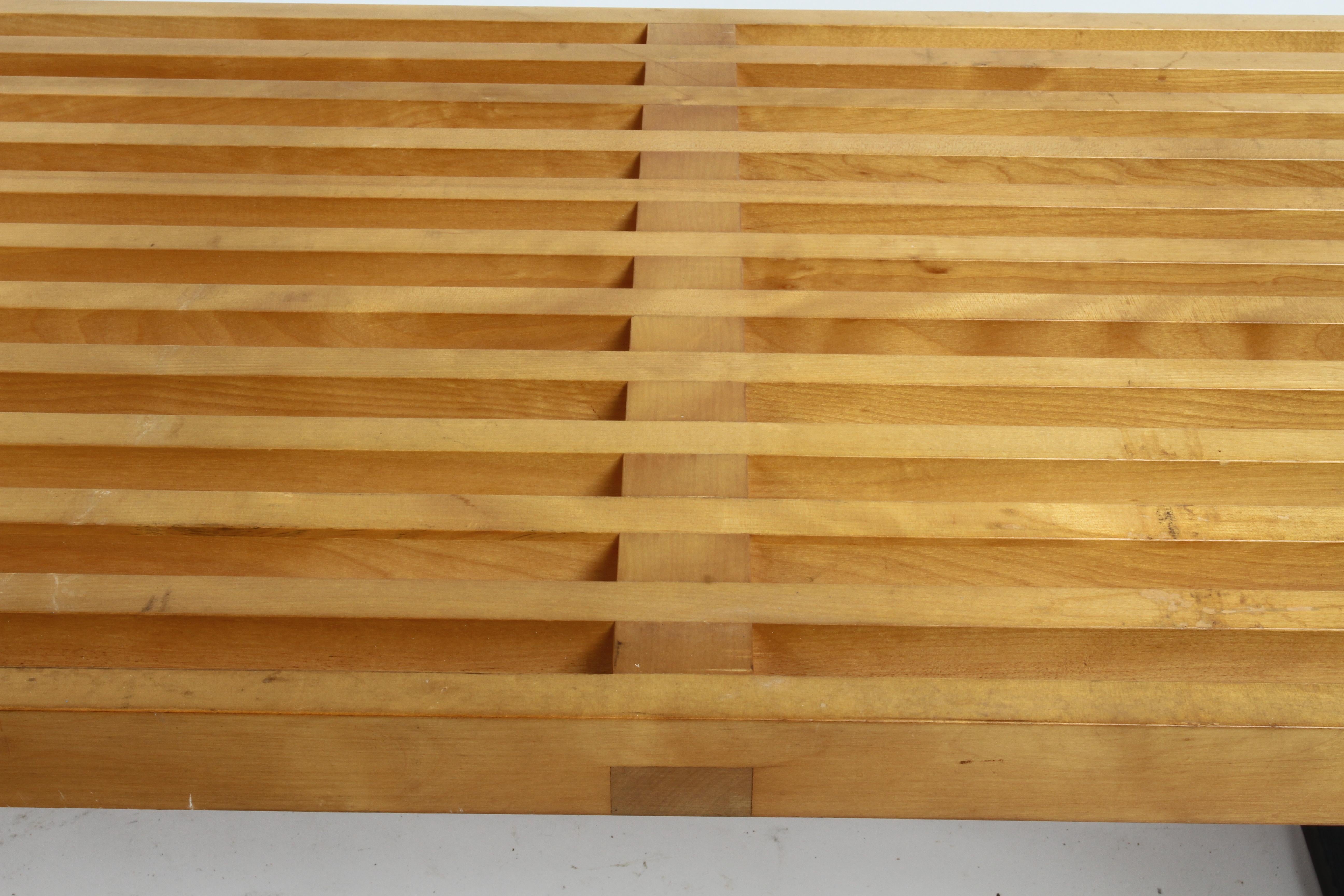 Mid-20th Century Iconic George Nelson #4691 Vintage Slat Bench for Herman Miller Uncommon 68