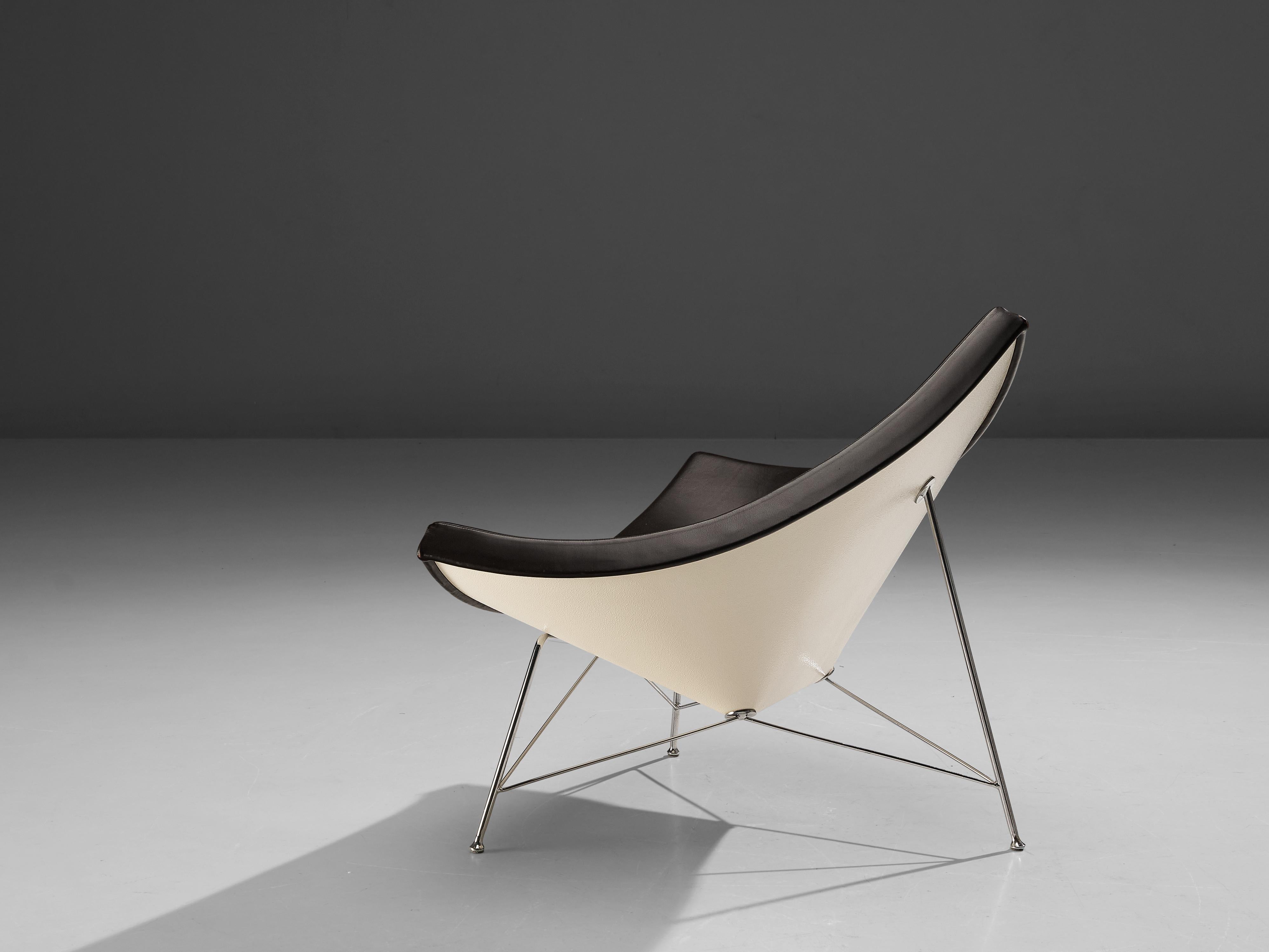 Steel Iconic George Nelson ‘Coconut’ Lounge Chair For Sale
