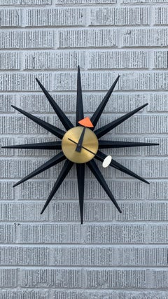 Icône George Nelson for Howard Miller Mid-Century Modern Starburst Clock (Horloge à étoiles)