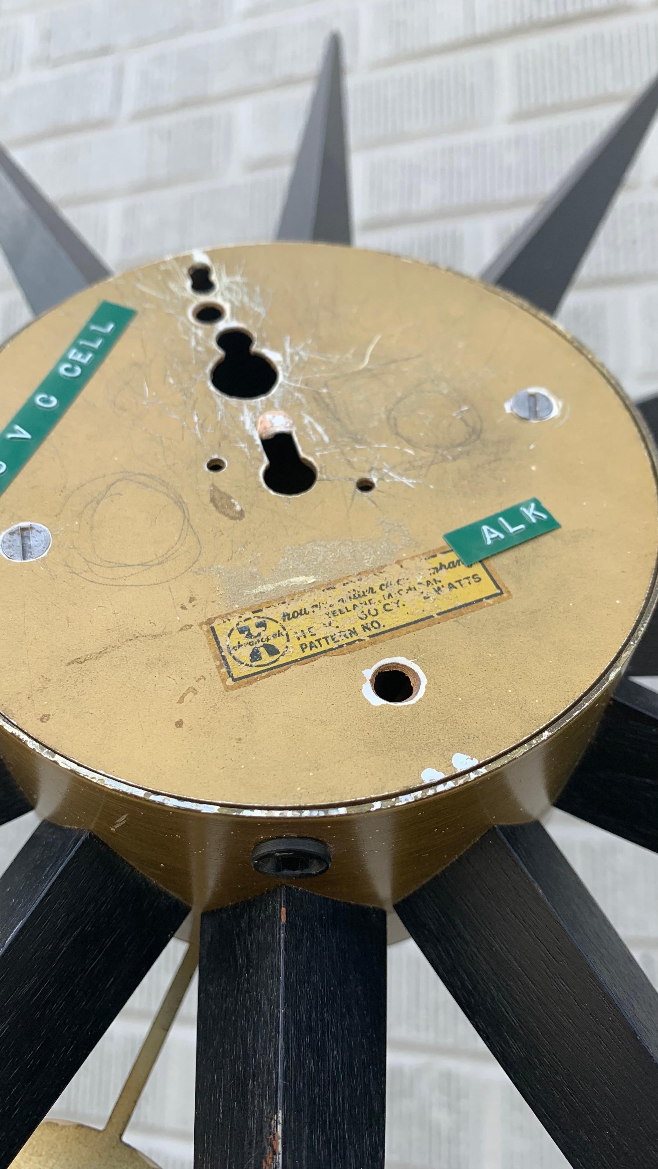 20th Century Iconic George Nelson for Howard Miller Mid-Century Modern Starburst Clock For Sale