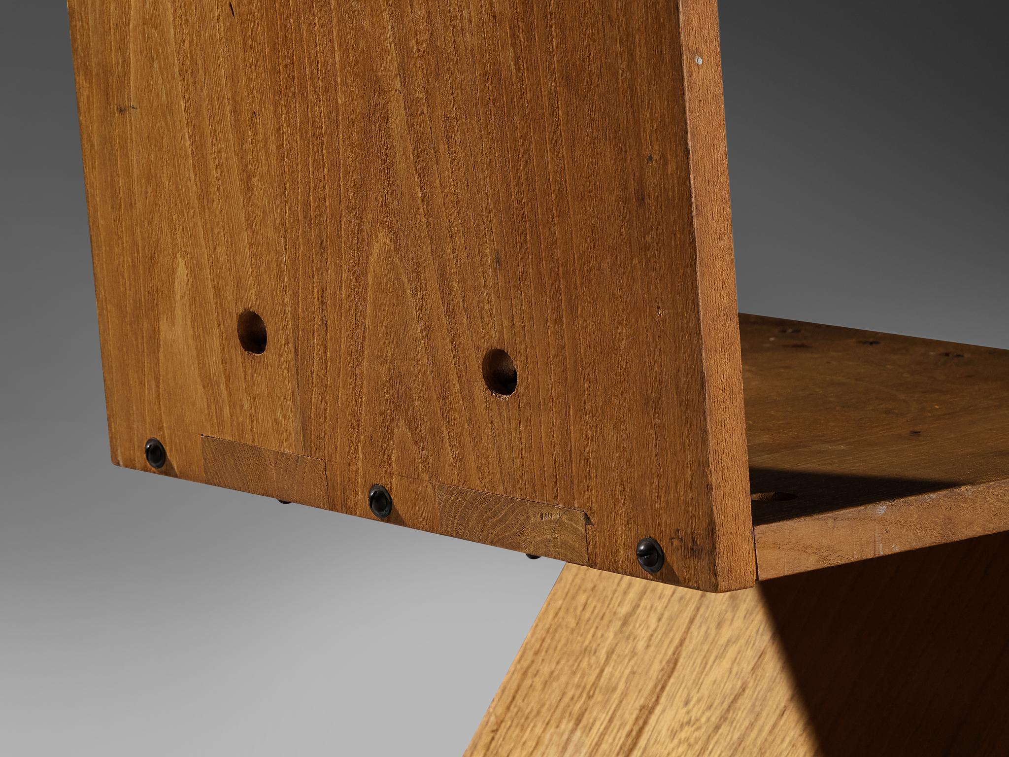 Iconic Gerrit Rietveld for Groenekan ‘Zig Zag’ Chairs in Elm 4