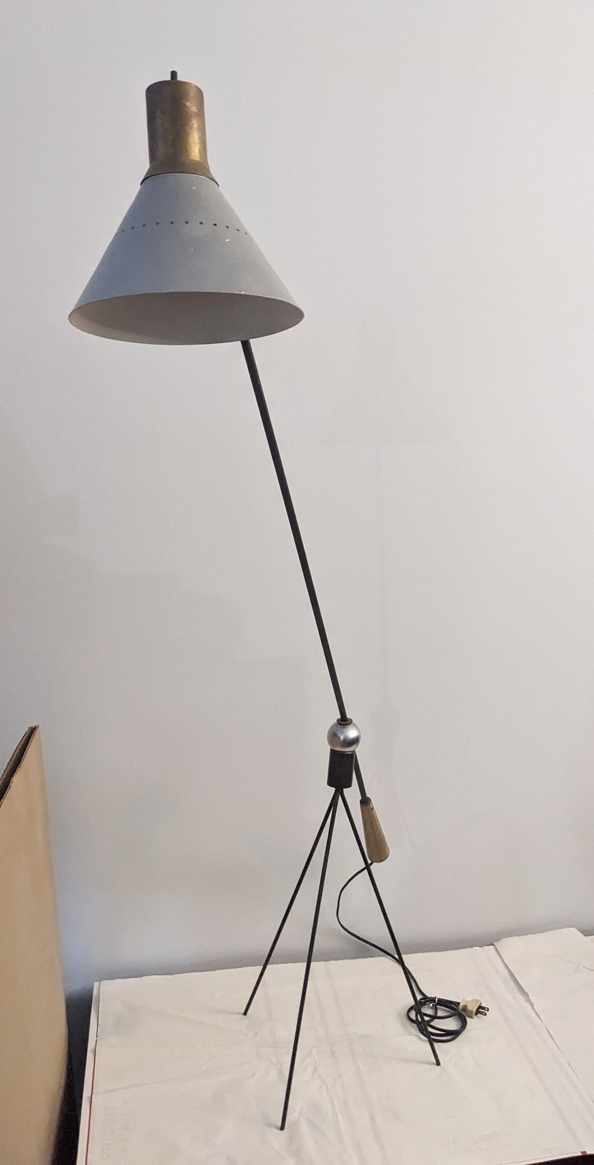Mid-Century Modern Iconic Gilbert Watrous Magnetic Floor Lamp For Sale