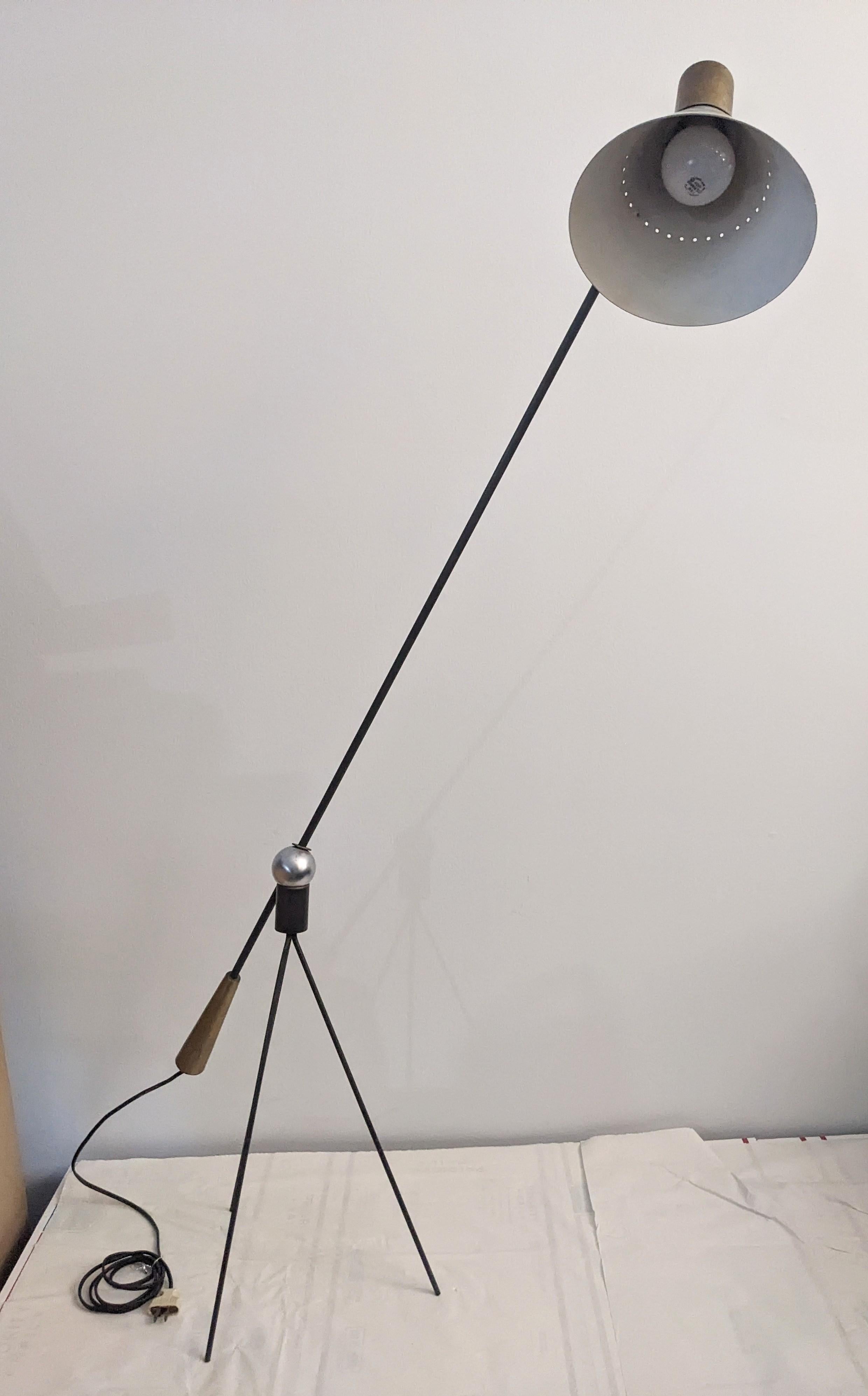 Turned Iconic Gilbert Watrous Magnetic Floor Lamp For Sale