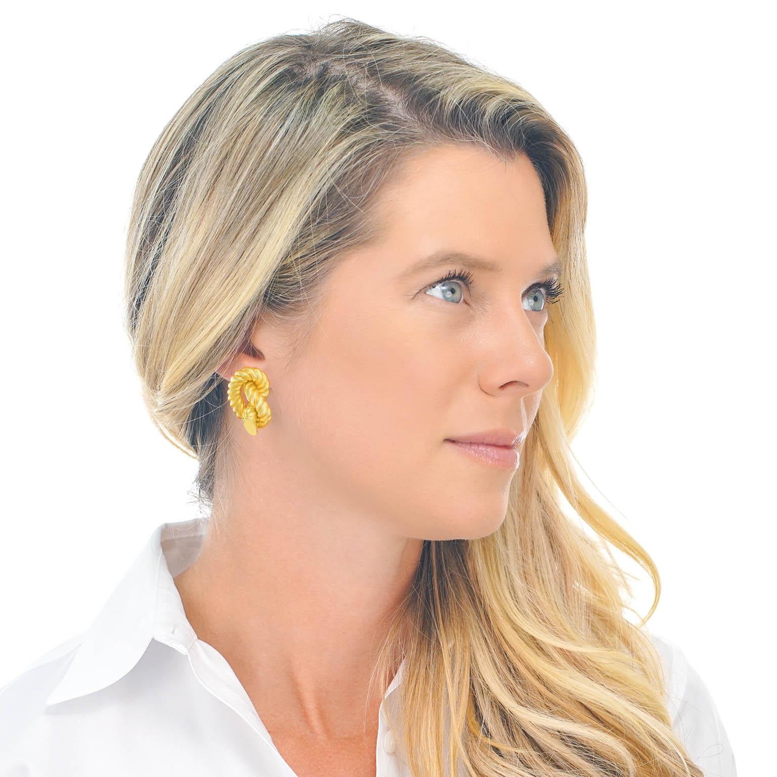 Women's Iconic Gold Rope Earrings