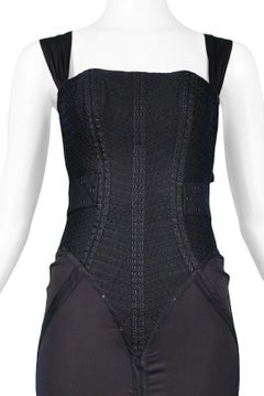 Iconic Gucci by Tom Ford Black Corset Evening Gown  Runway 2003