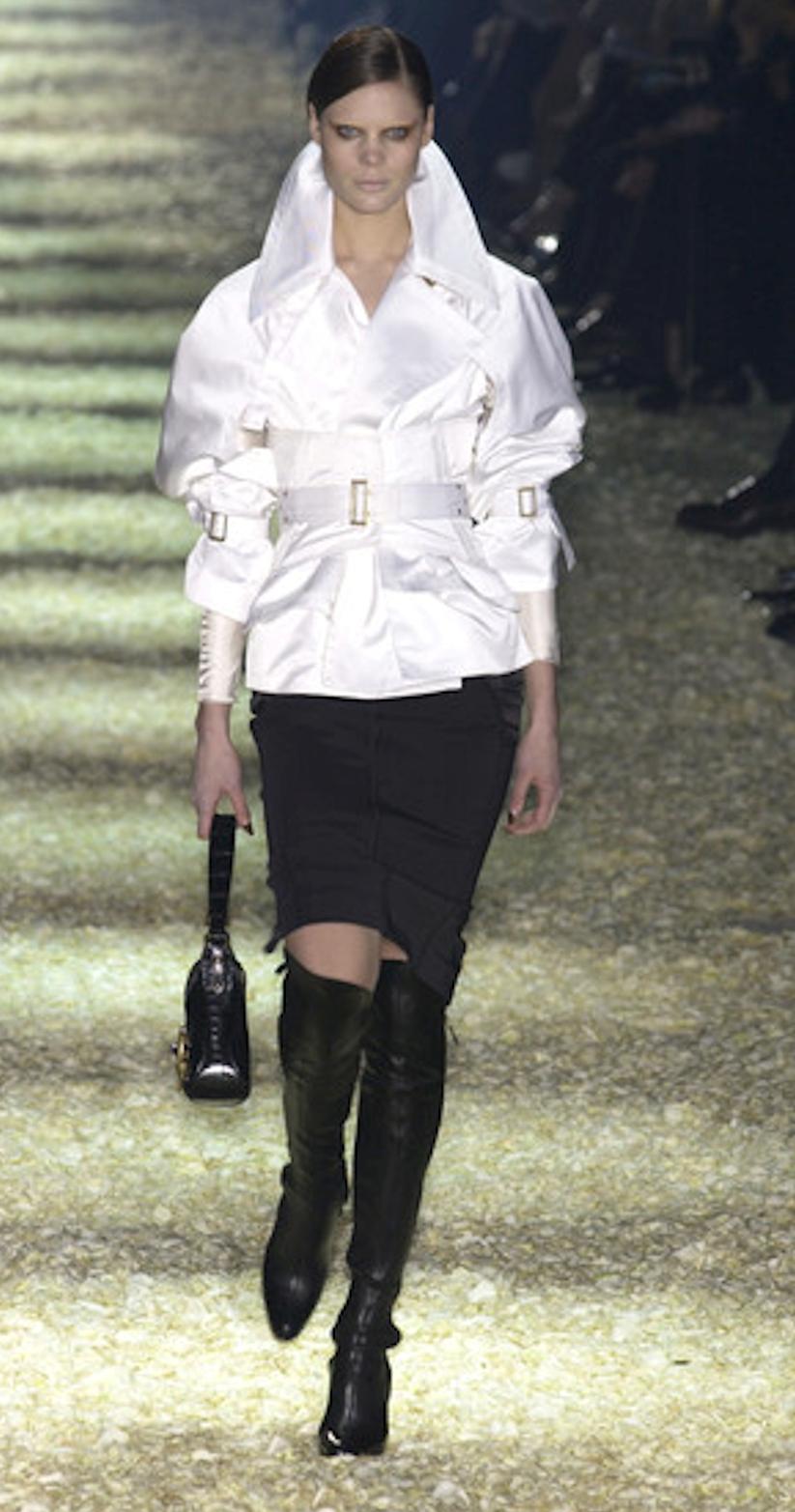 ICONIC Gucci by Tom Ford Schwarze hochhackige Stiefel mit Nieten OTK Bondage FW2003 37,5C im Angebot 8
