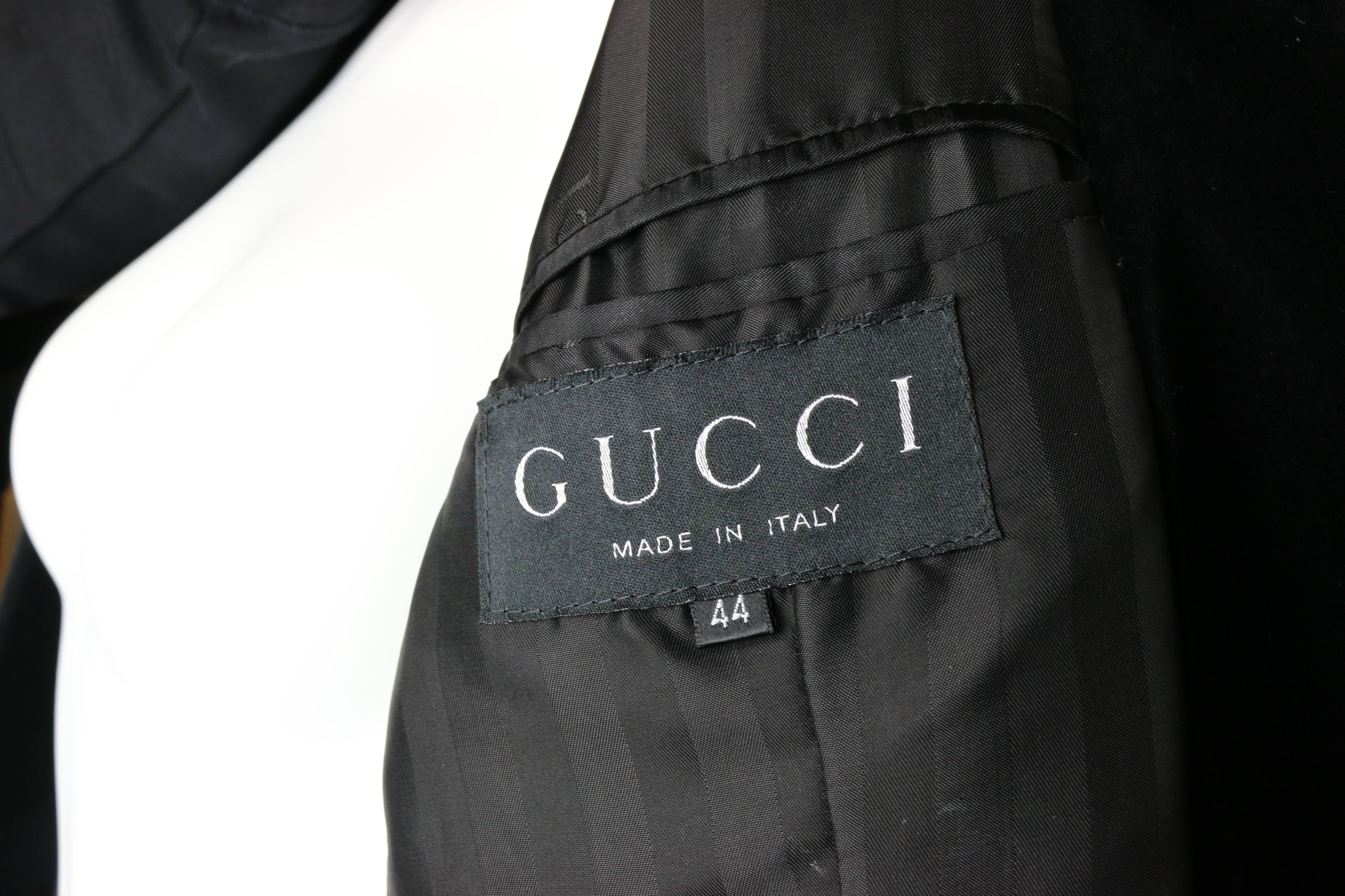 Iconic Gucci By Tom Ford Black Velvet Tuxedo Suit ( Unworn) For Sale 1