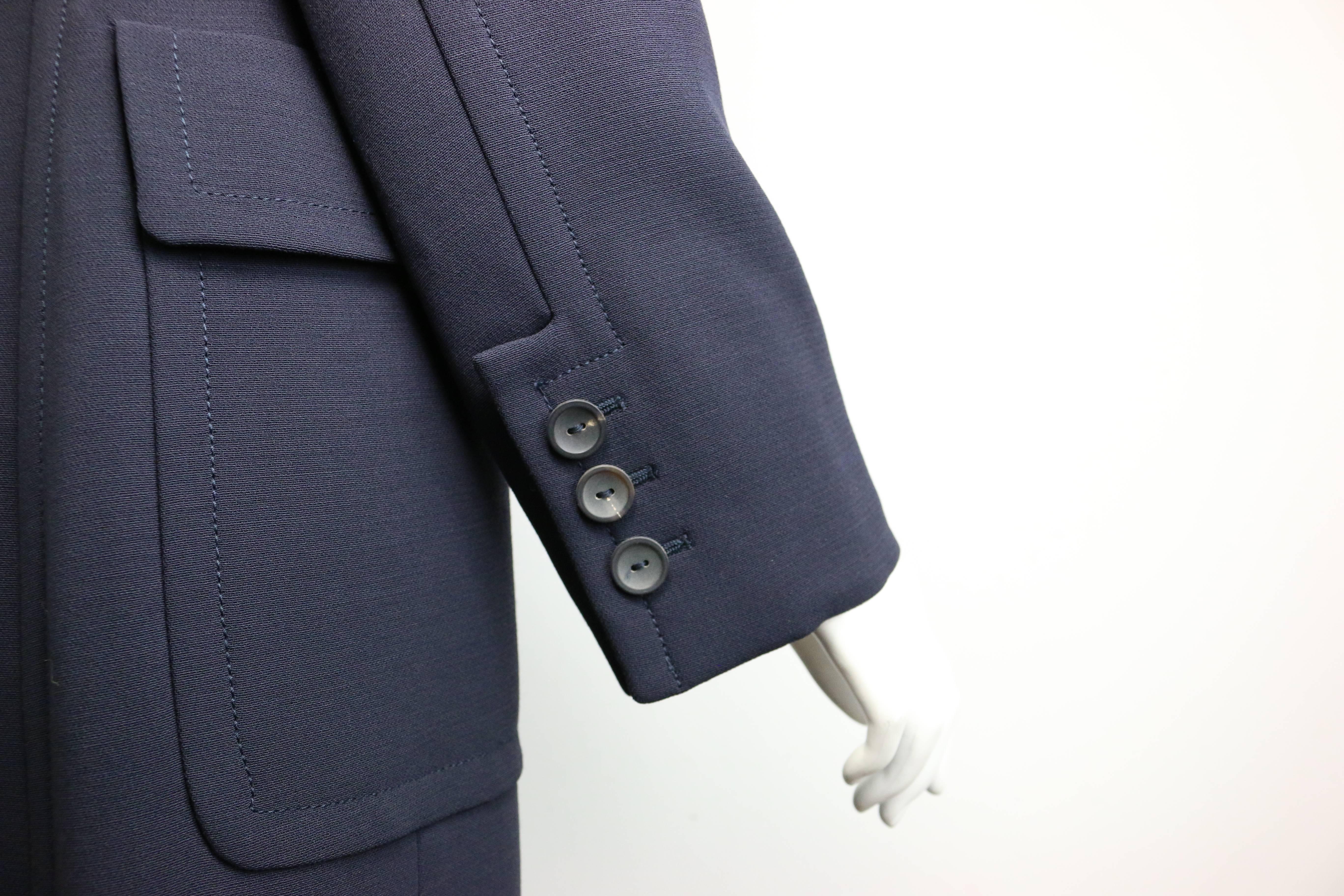Iconic Gucci by Tom Ford navy long maxi coat In New Condition In Sheung Wan, HK