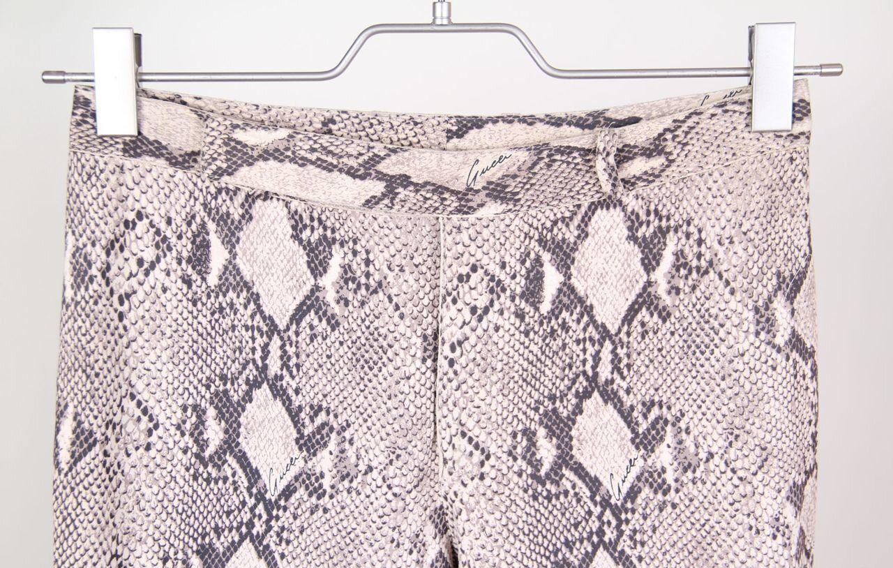 SS 2000 GUCCİ by Tom Ford phyton print pants runway  Iconic In Good Condition For Sale In Алматинский Почтамт, KZ