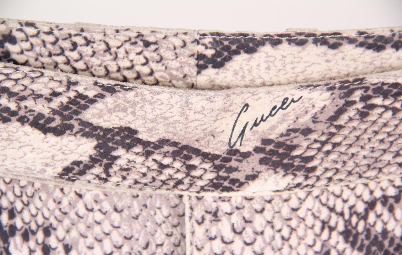 Women's or Men's SS 2000 GUCCİ by Tom Ford phyton print pants runway  Iconic For Sale