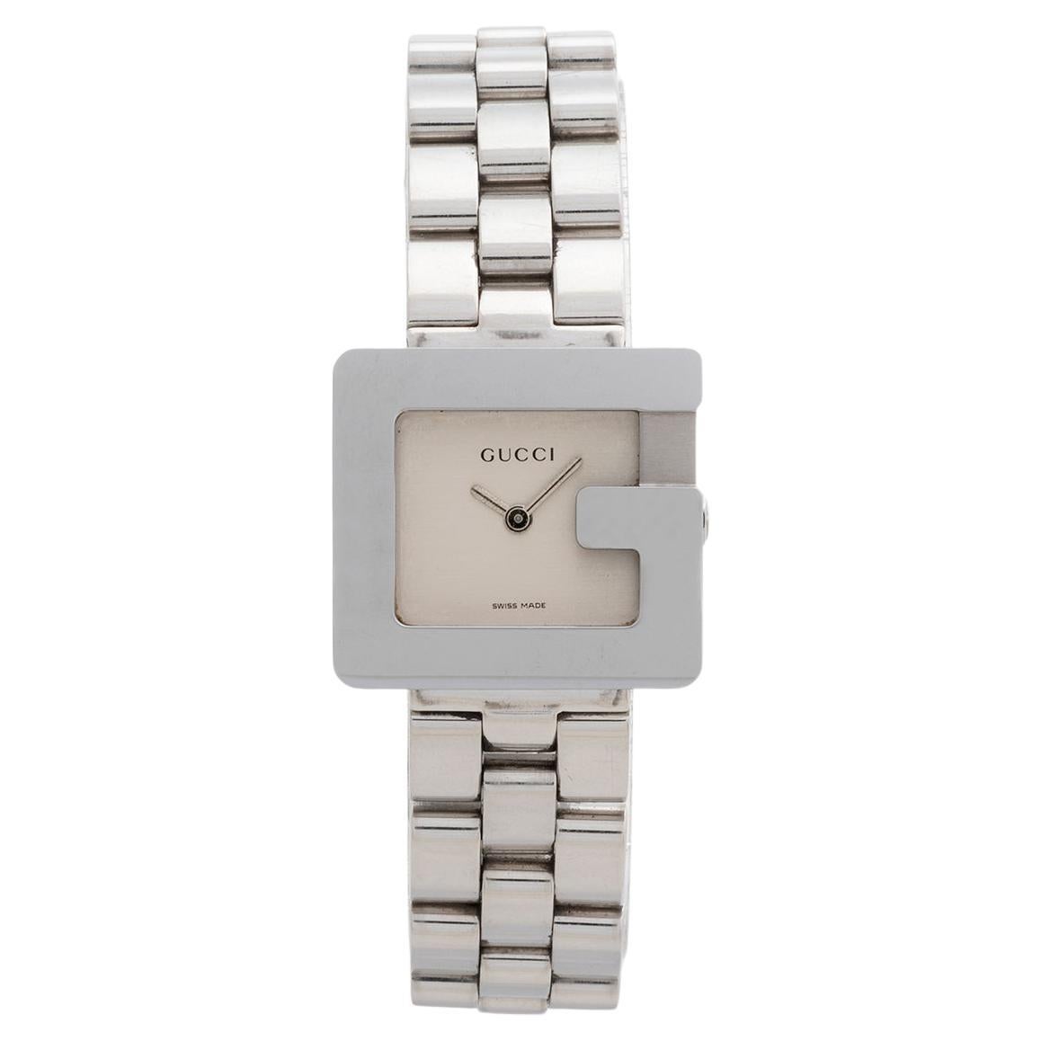 Ikonische Gucci G Uhr Ref 3600L. Silbernes Zifferblatt, 23-mm-Edelstahlgehäuse. B 
P
s. im Angebot