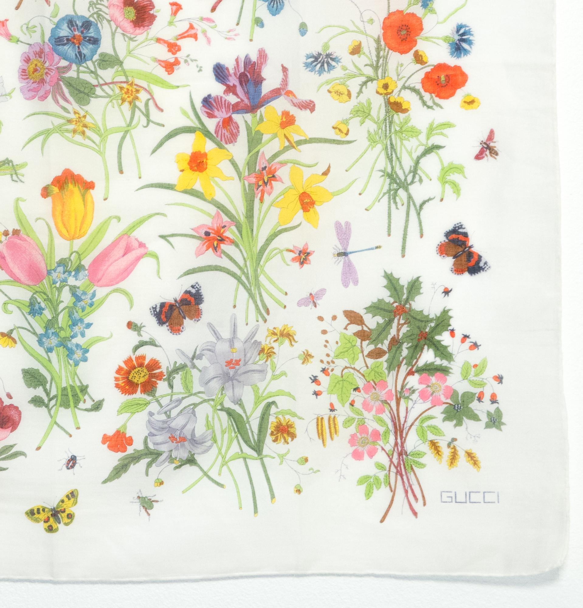 gucci floral scarf grace kelly