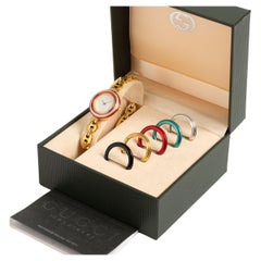 Used Iconic Gucci Ladies Ref 11/12.2, Interchangeable Bezels, Complete Set