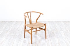 Iconic Hans J. Wegner “Wishbone” Oak Arm Chair for Carl Hansen & Søn