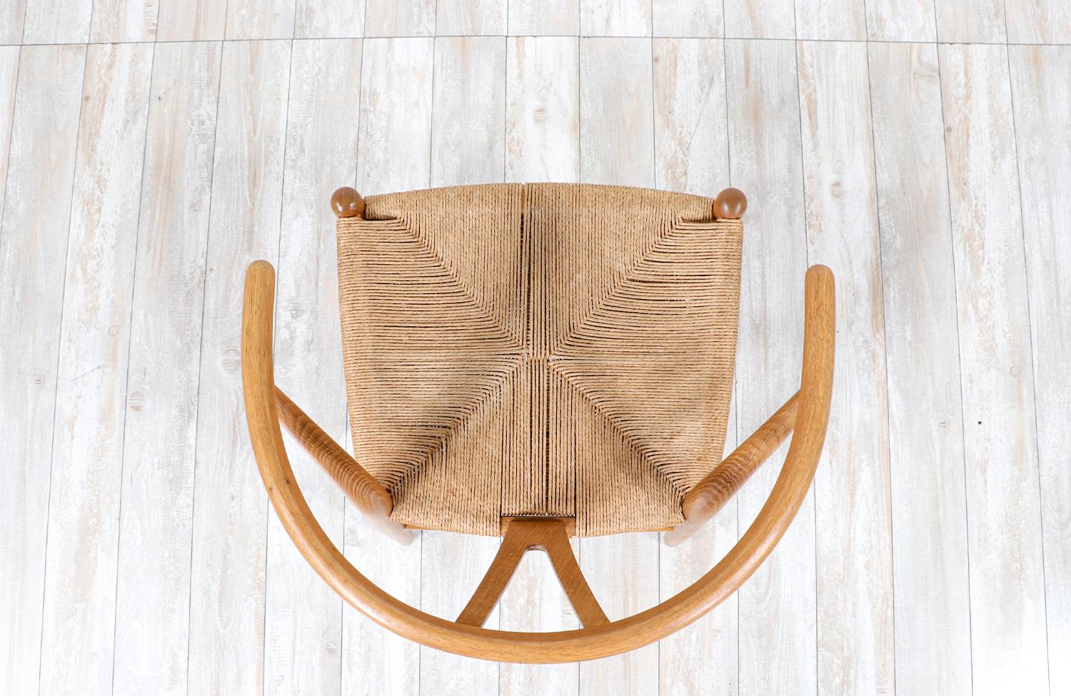 Rush Iconic Hans J. Wegner “Wishbone” Oak Arm Chair for Carl Hansen & Søn For Sale