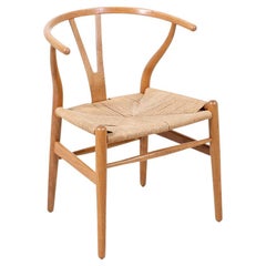 Retro Iconic Hans J. Wegner “Wishbone” Oak Arm Chair for Carl Hansen & Søn